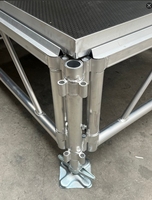 Scène en aluminium assemblable 3,66x4,88 m avec hauteur réglable pour événements, concerts, mariages, fêtes, plateforme de scène 1,22x2,44 m