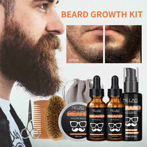 Kit OEM de shampoing à barbe pour hommes Boîte de toilettage après-<span class=keywords><strong>rasage</strong></span> Cologne Étiquette personnalisée Huile à barbe pour hommes Kit de <span class=keywords><strong>rasage</strong></span> de baume à barbe - Product Image 4