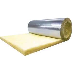 Rouleau de feutre en laine de verre et aluminium de haute qualité et à prix abordable, épaisseur 50 mm, insonorisant, ignifuge, isolation en coton. - Product Image 1
