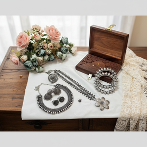 Jewelemarket Elegant Oxidised Plated Fashion Jewelry Combo Set Exquisite Necklace Collection - Product Image 3