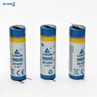 Batería Primaria de Cloruro de Tionilo de Litio AA de 3.6V, Certificada por UL ER14505, 2400mAh, para Alarmas de Seguridad y Sistemas de Emergencia