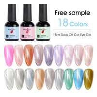 Missgel OEM kit magnétique 18 couleurs couleurs 9d UV gel cristal gel oeil de chat 3d vernis oeil de chat