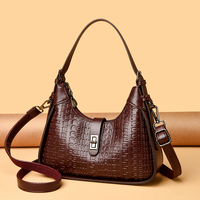 Tas Selempang Wanita Mewah Berkualitas Tinggi, Tas Tangan Wanita Kasual Bahan Kulit PU, Tas Selempang Wanita