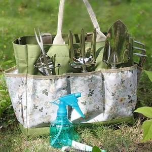 Ensemble d'outils de jardinage 9 pièces, lames en acier inoxydable, manches en bois, accessoires de bricolage pour le jardinage, qualité industrielle durable, <span class=keywords><strong>cadeau</strong></span> - Product Image 5