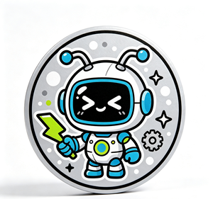 Pin Metálico Circular con Diseño de Robot Mascota, Fundición a Presión de Aleación de Zinc, Recuerdo, Regalo - Product Image 5