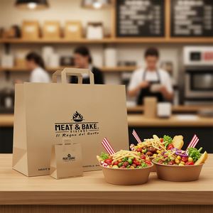 Sacs en papier kraft écologiques en gros avec impression offset pour marques de luxe et vente au détail - Conception personnalisée, biodégradables et durables - Product Image 6