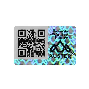 Holographic Label Custom Security Paper Transparent Sheet 3D Printing Vinyl Authenticity QR Code Foil Logo Hologram Sticker