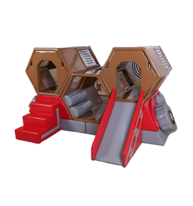 Toboggan de jeu intérieur populaire bleu jaune vert rouge en forme d'hexagone, équipement de jeu souple pour enfants, labyrinthe nid d'abeille arc-en-ciel - Product Image 3