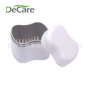 Estuche para Dentaduras Postizas DeCare de Plástico con Malla para Dentaduras Completas y Retenedores - Product Image 1