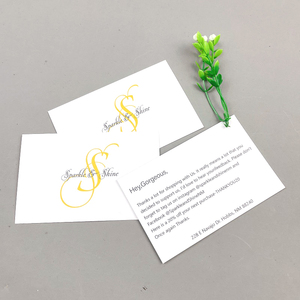 Tarjetas de Agradecimiento Personalizadas para Redes Sociales con Detalles <span class=keywords><strong>en</strong></span> Oro Blanco y <span class=keywords><strong>Cupón</strong></span> de Descuento del 20% - Product Image 2