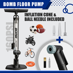 BOMO Bomba de Aire Digital para Bicicleta con Pantalla LED, 160 PSI, Medidor de Presión en PSI, BAR, KPA, para Bicicletas de Montaña, Carretera y Automóviles - Product Image 3