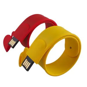 Pulseira de silicone barata colorida, pulseira de silicone barata de promoção usb flash drive bracelete com logotipo personalizado