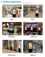 Kiosque publicitaire à écran tactile LCD de 50 pouces pour centre commercial, restaurant, centre commercial, moniteur d'affichage FloorStand avec application vidéo