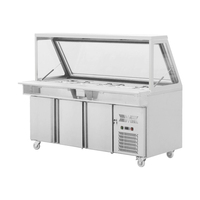 Refroidisseur commercial d'établi de réfrigérateur de congélateur de sous-comptoir d'acier inoxydable pour le réfrigérateur d'affichage de cuisine de restaurant