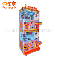 Máquina de garra de grúa personalizada Funpark, entretenimiento familiar para cuatro personas, de Metal Arcade, juegos que funcionan con monedas con 1 año de garantía