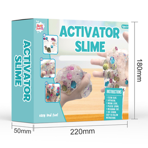 Kit de fabrication de slime cristallin et moelleux DIY pour enfants avec activateur de paillettes et breloques en cristal - Product Image 3