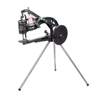Machine à coudre à manivelle manuelle pour cordonnier, pour cuir noir, avec double fil coton et nylon, accessoire de réparation