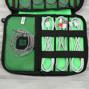 Digital Multifunctional Nylon Zipper Durable Casual Portable <b>Storage</b> Bag for Data Cable Phone Accessories Headphone Charger USB - Product Image 4