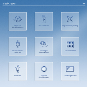 Impresora 3D VEHO 800 de Alta Precisión con Estructura Metálica Estable, Plataforma de Construcción de Vidrio Grande de 800x800, Nueva, Compatible con Material PLA - Product Image 2