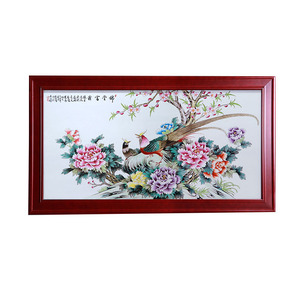 100% dipinto a mano per la <span class=keywords><strong>casa</strong></span> <span class=keywords><strong>e</strong></span> l'hotel decorativo floreale <span class=keywords><strong>e</strong></span> di cristallo di pavone in porcellana arte da parete decorazioni per la <span class=keywords><strong>casa</strong></span> vasi in ceramica - Product Image 1