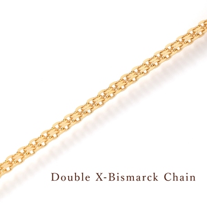 Dây chuyền vàng chắc chắn kiểu dáng X-Bismarck kép K18, 42cm, 11g, bán buôn số lượng lớn - Product Image 3