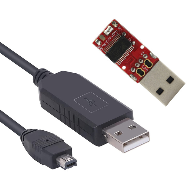 OEM/ODM TTL 3.3V/5V USB A to Mini USB 4P UART Programming Cable Built-in FTDI Chip