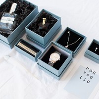Coffret de collection de bougies de luxe noires Seismo personnalisées, emballages recyclables, boîte de rangement rigide pour bijoux