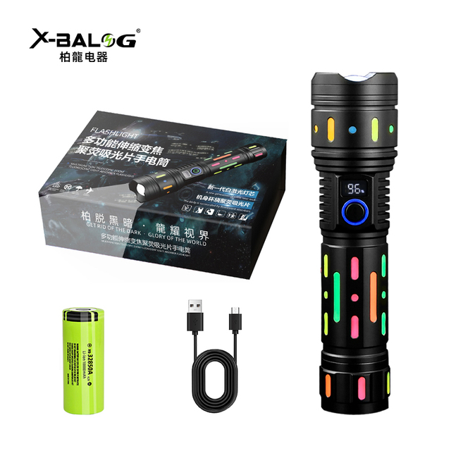 High Beam Tactical Torch Zoomable Torches 10000mAh Energy-saving Linterna Multifunction Emergency EDC Flashlight