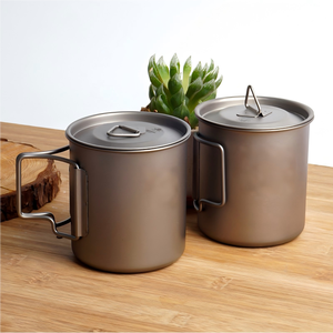 TA1 Titanlegierung Europäischer Stil Ganzjahres-Überlebens-Outdoor-Kochtopf & Pfannen Camping-Set 500-teilig <span class=keywords><strong>STARCAMP</strong></span> HX-TKT03 - Product Image 4