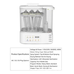 Mini Lavadora de Biberones de Mesa para el Hogar, 4 Juegos, Totalmente Automática, Secado con Vapor UV, Transfronteriza - Product Image 4