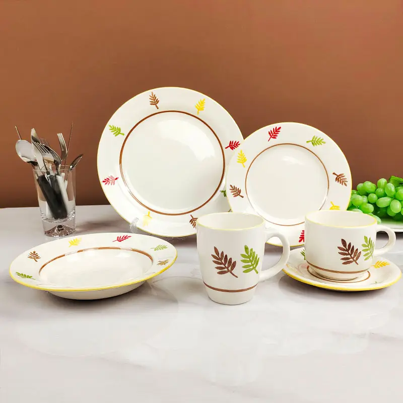 Classic White Catering Salad Plate Ceramic Dinner Plates Of 6 Wholesale Dinnerware Set