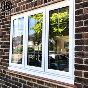 Most popular china factory price upvc house doors windows 3 panel triple PVC casement window