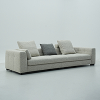 Ensembles de canapés de luxe italiens, canapé d'angle modulaire droit en tissu velours pour salon, ensembles de canapés de luxe