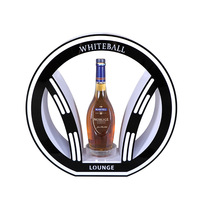 Support à champagne LED rond pour bouteille de vin, rechargeable, présentoir VIP pour bouteille de champagne pour bar, boîte de nuit