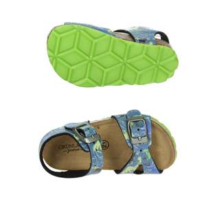 Sandalias para niños Grunland SB1149-40 Sandalias planas con estampado de dinosaurios azules para niños - Product Image 6