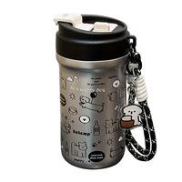 Bouteille d'eau isotherme en acier inoxydable 316 Snowflake avec paille double usage, style mignon pour femmes, étudiantes, tasse à café quotidienne pour l'extérieur