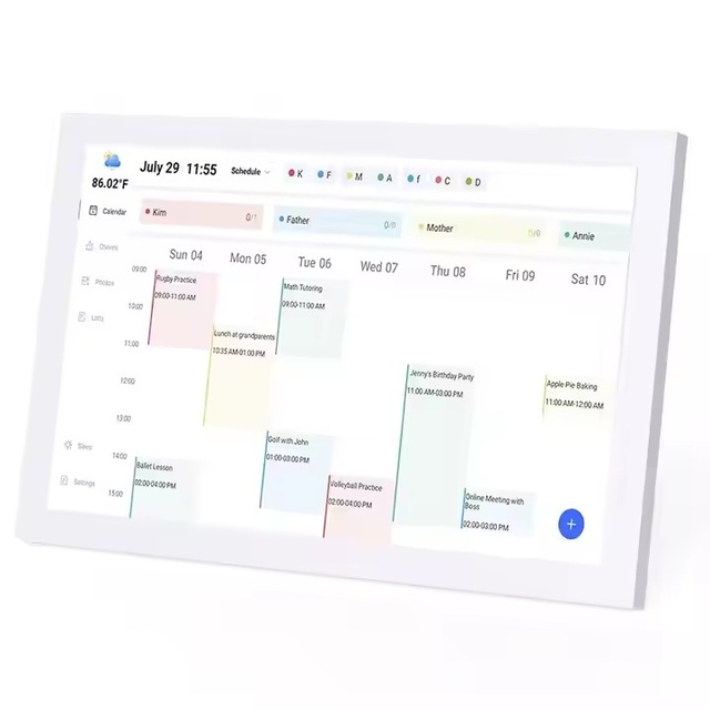 15.6"WiFi Digital Wall Calendar Digital Clock 4GB+64GB Smart Planner with App Great for Family Scheduling and Task Reminders