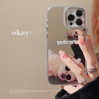 Antichoc Doux Coins Animal Design Mignon Mince Téléphone Cas Clair Miroir Cas pour iPhone 14 iPhone 15 pro max cas