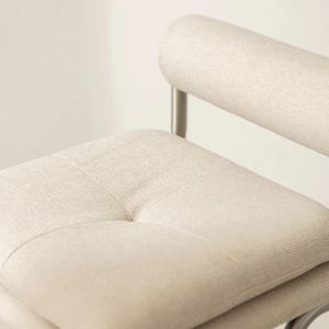 Taburete de <span class=keywords><strong>Bar</strong></span> Moderno con Marco de Madera Maciza y Cojín de Tela, Silla de <span class=keywords><strong>Bar</strong></span> para Cafetería, Taburete Alto de Madera Maciza para Barra - Product Image 5