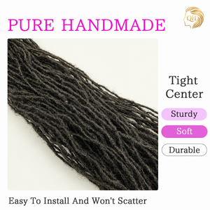 ผมแท้บราซิลแบบ Remy สำหรับต่อผม Meche Pour Les Locs ท็อปเปอร์ผมแท้สำหรับซ่อมแซมเดรดล็อค ไมโครล็อค ซิสเตอร์ล็อค สไตล์การถักทอ - Product Image 3