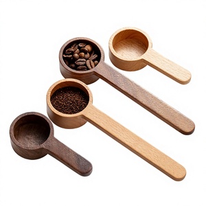 Cucchiaio dosatore in legno massello di noce nero per chicchi di caffè, cucchiaio dosatore in bambù per polvere, cucchiaio per misurare grammi - Product Image 1