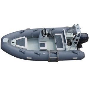 Bateau pneumatique semi-rigide (RIB) de pêche en PVC de 3,9 m (12,8 pieds) avec moteur, pour 5 personnes, modèle HAOHAI 390, idéal pour les activités nautiques. - Product Image 3