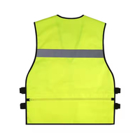 Veste de sécurité réfléchissante avec poche zippée, logo personnalisé, OEM ODM, gilet réfléchissant