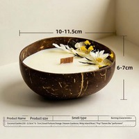 Coffret Cadeau Jardin de Noix de Coco : Bougie Artisanale en Cire de Soja aux Fleurs Séchées – Décoration d'Ambiance pour Anniversaire et Maison – Bougies Parfumées