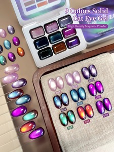 Gel UV pour ongles 9 couleurs, gel de modelage solide haute saturation, effet dégradé, pour manucure DIY et design de salon - Product Image 1