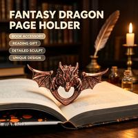 Anneau de lecture Dragon imprimé en 3D, accessoires de lecture, cadeaux uniques pour étudiants et enseignants, support de page de livre pour le pouce, marque-page