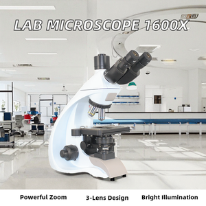 Microscopio Estéreo Trinocular Óptico Biológico 1600x con Pantalla Táctil Externa, Compatible con Calibración Automática - Product Image 3