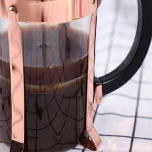 Presse à pointe française de haute qualité sur les ongles or rose résistance à la chaleur verre borosilicaté presse française cafetière - Product Image 3