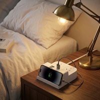 Prise d'extension USB australienne approuvée SAA 10A avec 2 ports USB Type-C, 2 prises, construction en plastique