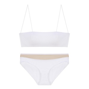 Ensemble de lingerie sans couture et sans armatures, demi-bonnet, confortable, en tricot, soutien-gorge et culotte - Product Image 5